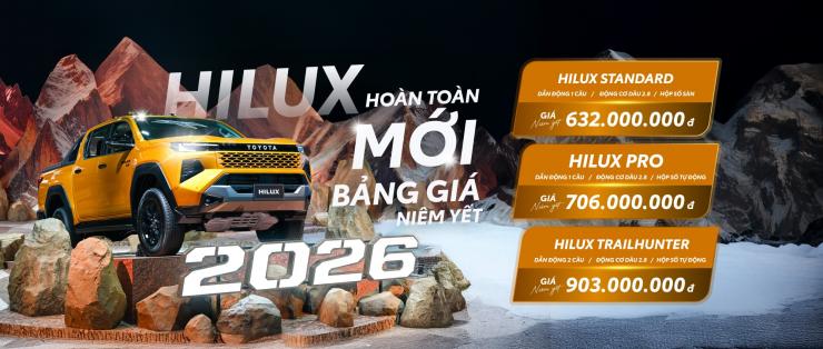 TOYOTA BUÔN MA THUỘT CHÍNH THỨC NHẬN ĐẶT CỌC TOYOTA HILUX 2026