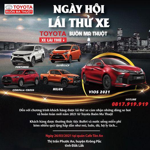 SỰ KIỆN: “ LÁI THỬ VÀ TRẢI NGHIỆM CẢM GIÁC THỰC XE TOYOTA”