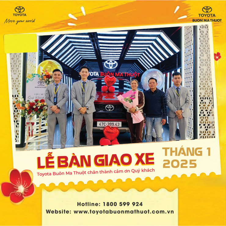 Bàn giao xe Toyota đầu năm 2025 – Khởi đầu suôn sẻ, hành trình vững vàng