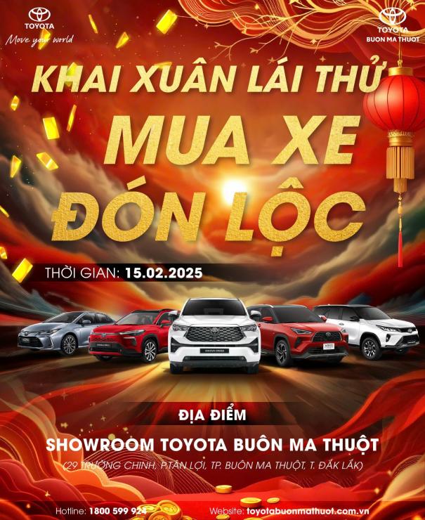 TÂN NIÊN LÁI THỬ – MUA XE ĐÓN LỘC TẠI TOYOTA BUÔN MA THUỘT