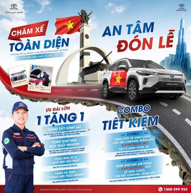 CHĂM XẾ TOÀN DIỆN – AN TÂM ĐÓN LỄ CÙNG TOYOTA BUÔN MA THUỘT