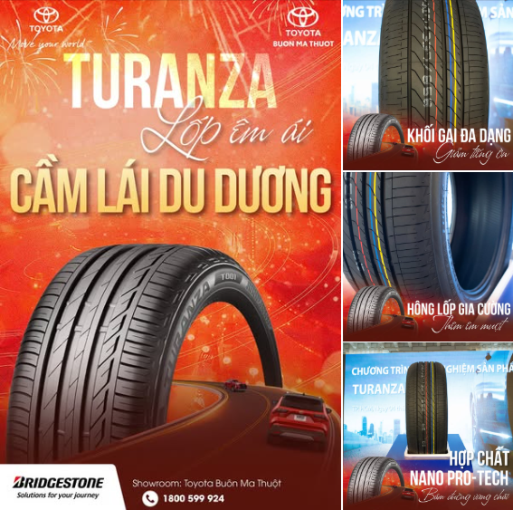 TURANZA – LỐP ÊM ÁI, CẦM LÁI DU DƯƠNG