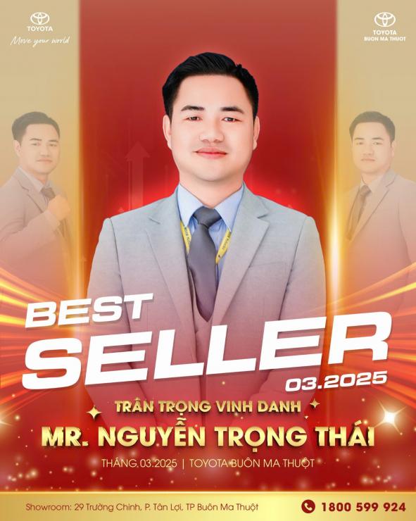 VINH DANH BEST SELLER THÁNG 03/2025 – MR. NGUYỄN TRỌNG THÁI