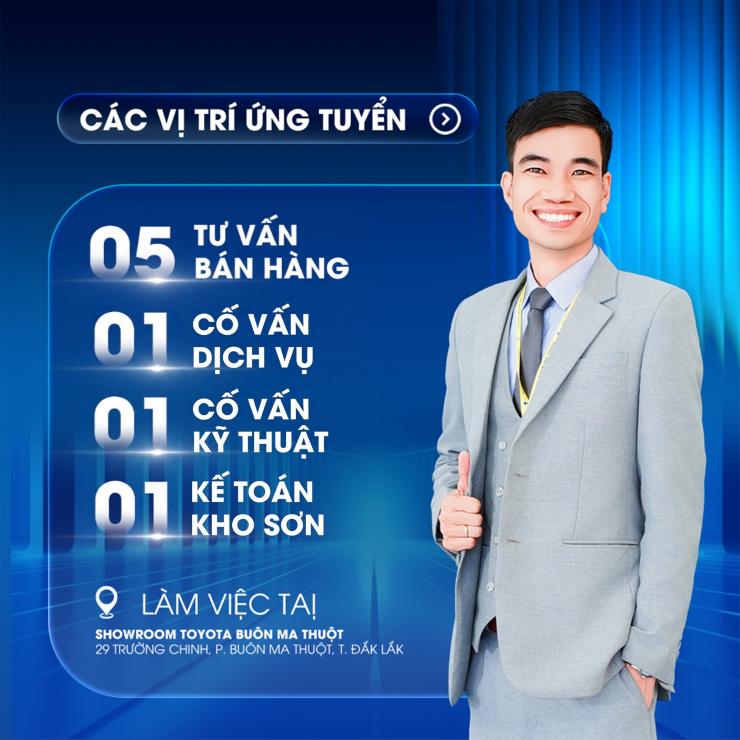 TỔNG HỢP THÔNG TIN TUYỂN DỤNG TẠI TOYOTA BUÔN MA THUỘT