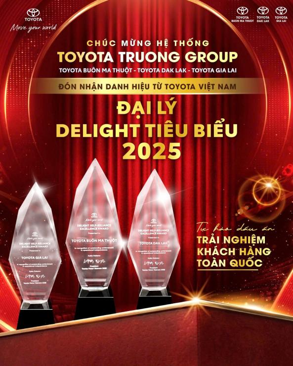 TOYOTA BUÔN MA THUỘT ĐÓN NHẬN DANH HIỆU CAO NHẤT TRONG HOẠT ĐỘNG CHĂM SÓC KHÁCH HÀNG TỪ TOYOTA VIỆT NAM