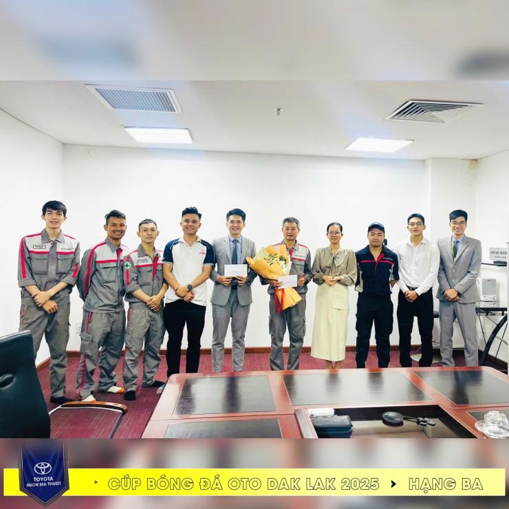 VINH DANH ĐỘI BÓNG TOYOTA BUÔN MA THUỘT – TOP 3 CÚP BÓNG ĐÁ Ô TÔ ĐẮK LẮK 2025