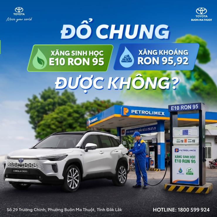 KHẢ NĂNG TƯƠNG THÍCH VỚI XĂNG SINH HỌC E10 CỦA CÁC MẪU XE TOYOTA