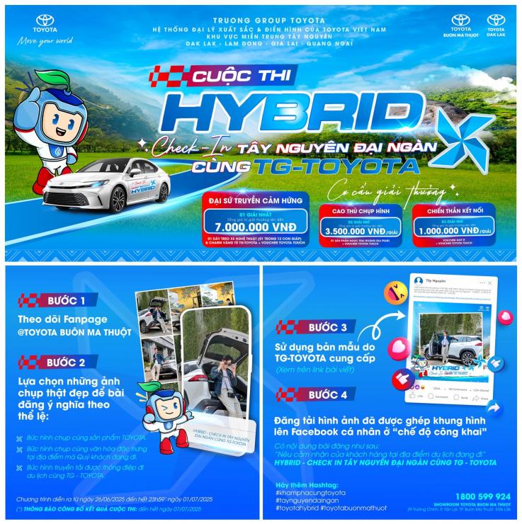 CUỘC THI CHECK-IN TÂY NGUYÊN ĐẠI NGÀN CÙNG TG – TOYOTA
