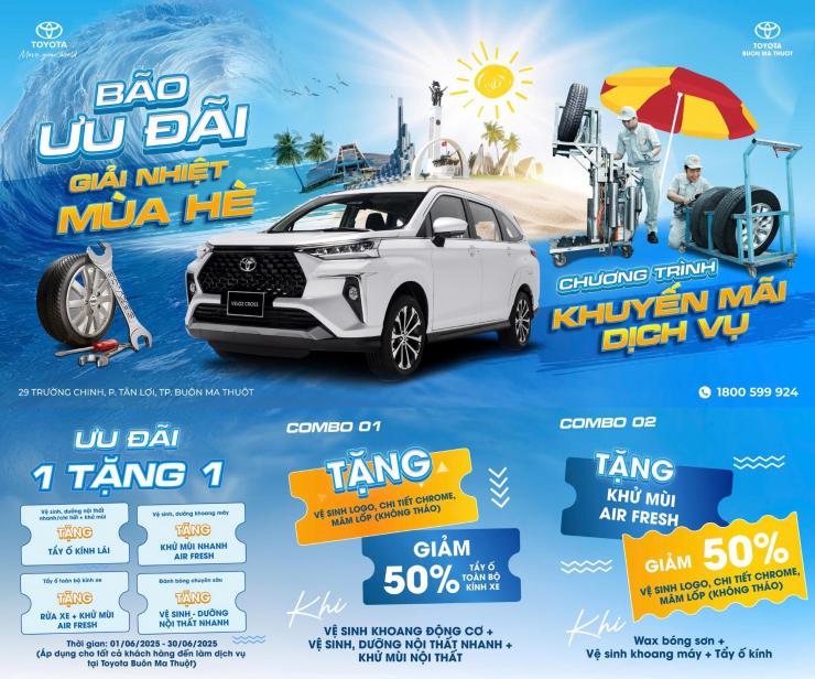 CHĂM XE TOÀN DIỆN – TIẾT KIỆM TỐI ĐA TẠI TOYOTA BUÔN MA THUỘT