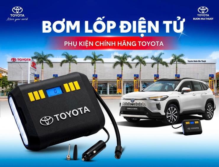 BƠM LỐP ĐIỆN TỬ CHÍNH HÃNG TOYOTA – CHỦ ĐỘNG KHI LỐP XE GẶP SỰ CỐ