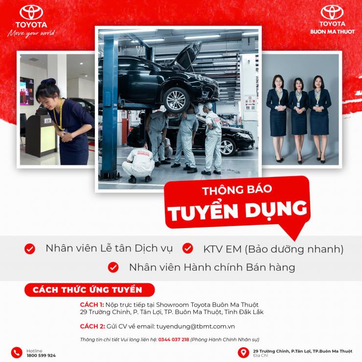 THÔNG BÁO TUYỂN DỤNG THÁNG 09/2024