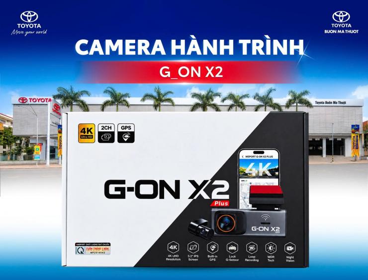 CAMERA HÀNH TRÌNH MSPORT G-ON X2 PLUS: GIẢI PHÁP GHI HÌNH HIỆN ĐẠI CHO XE TOYOTA