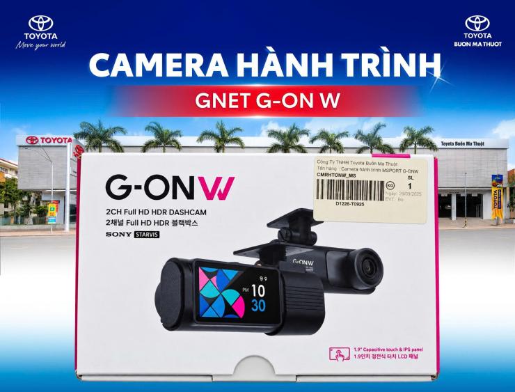 CAMERA HÀNH TRÌNH GNET G-ON W: GIẢI PHÁP GHI HÌNH THÔNG MINH CHO XE TOYOTA