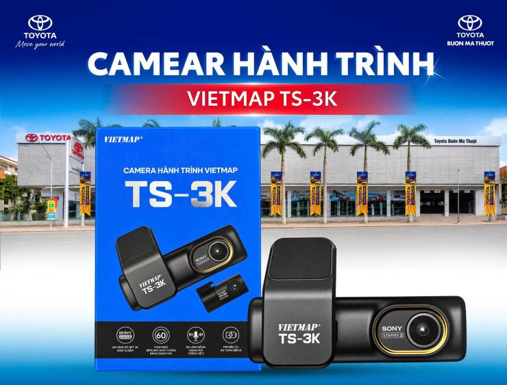 CAMERA HÀNH TRÌNH VIETMAP TS-3K: GHI HÌNH 3K, HỖ TRỢ AN TOÀN TRÊN MỌI HÀNH TRÌNH