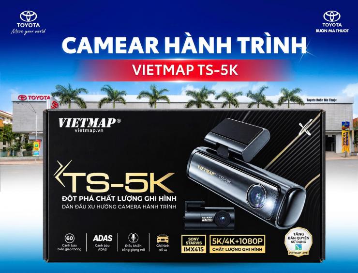 CAMERA HÀNH TRÌNH VIETMAP TS-5K: GHI HÌNH 4K VÀ HỖ TRỢ LÁI XE AN TOÀN