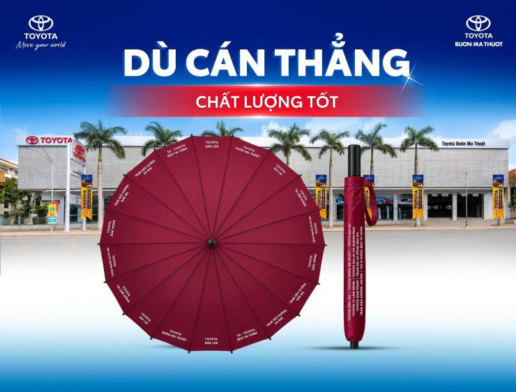 DÙ CẦM TAY TOYOTA: PHỤ KIỆN TIỆN ÍCH HỖ TRỢ BẢO VỆ TRONG MỌI HÀNH TRÌNH