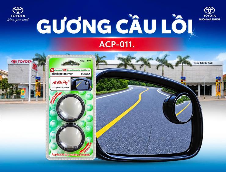 GƯƠNG CẦU LỒI Ô TÔ XOAY 360 ĐỘ: HỖ TRỢ QUAN SÁT ĐIỂM MÙ HIỆU QUẢ
