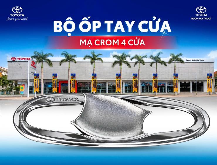BỘ ỐP TAY CỬA MẠ CROM 4 CỬA TOYOTA: CHI TIẾT NHỎ TẠO NÊN SỰ KHÁC BIỆT CHO NGOẠI THẤT XE