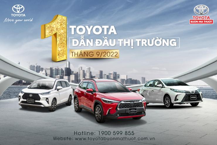 TOYOTA VIỆT NAM DẪN ĐẦU THỊ TRƯỜNG THÁNG 9/2022